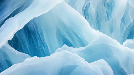 Obraz premium Dreamy frozen landscape. Soft blue & white tones suggest ethereal, icy formations