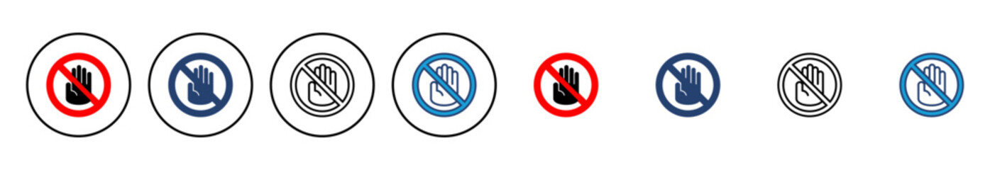 Stop icon vector. stop road sign. hand stop icon vector