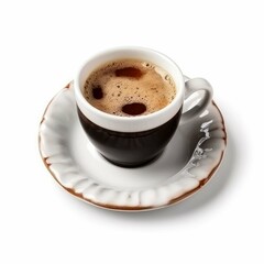 Fototapeta premium Espresso Coffee in a Cup on a Saucer