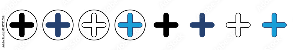 Poster plus icon vector. add plus icon