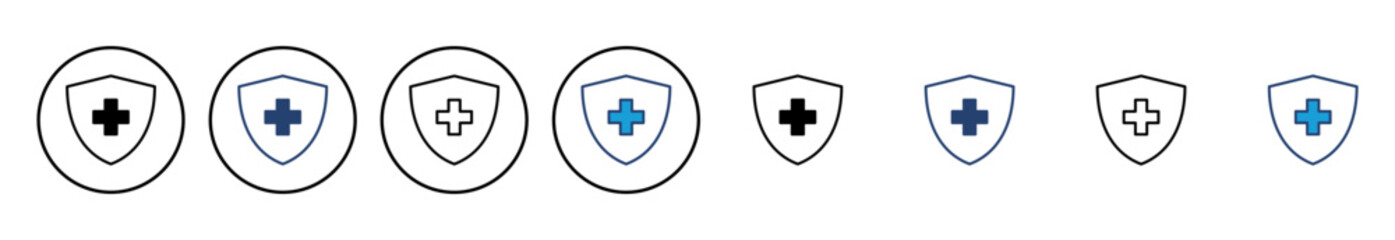Health insurance icon vector. Insurance health document icon
