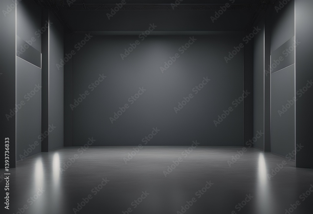 Poster empty dark gray room gradient gray abstract background decorated spotlights display your product