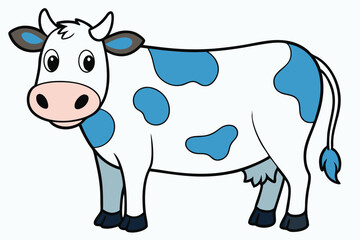 Cow outline vector illustration and ready for print.