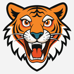Tiger sticker vector clipart illustration