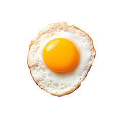 fried egg isolated on white background