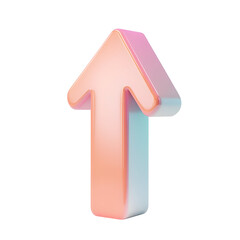 A vibrant, 3d upward pointing arrow graphic.