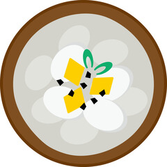 설날 떡국 벡터