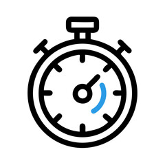 Stopwatch Icon Representing Time Tracking or Speed Icon Design