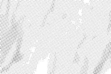 Distressed Halftone Dot Texture on White – Vintage Grunge Overlay, Pop Art Comic Pattern for Backgrounds or Print Projects