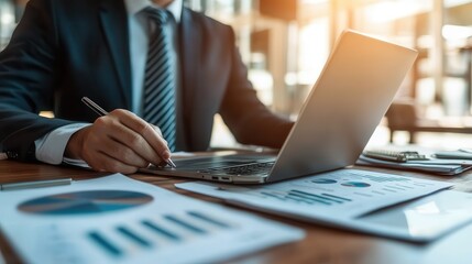 KPI Dashboard Data Analytics On Business Laptop