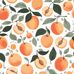 Juicy Peach Seamless Pattern
