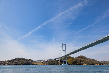 Obraz premium ［愛媛県今治市］しまなみ来島海峡遊覧船からの風景