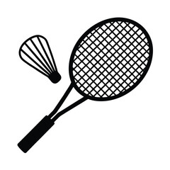 Badminton Player Figure on White Background