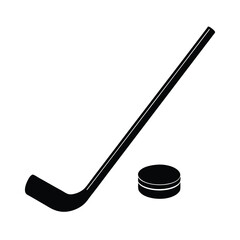 Ice Hockey Player Silhouette on White