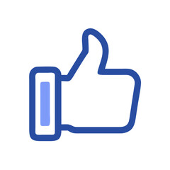 Thumbs Up Symbol Representing Like or Approval Icon Design