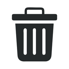 Trash Bin Representing Delete or Remove Icon Design