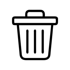 Trash Bin Representing Delete or Remove Icon Design
