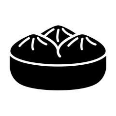 Delicious Steamed Buns in a Bowl Asian Cuisine Food Illustration