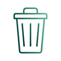 Trash Can Representing Delete or Remove Icon Design