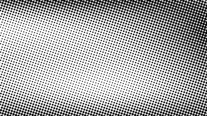 Black Halftone Dotted Texture on White Background &ndash; Grunge Comic Style Overlay for Vintage Paper Effect, Retro Pop Art Design Element