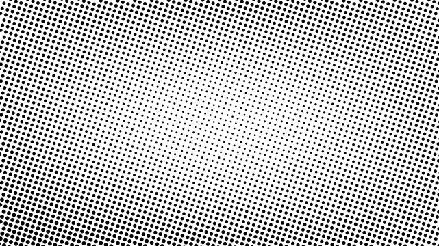 Black Halftone Dotted Texture on White Background – Grunge Comic Style Overlay for Vintage Paper Effect, Retro Pop Art Design Element