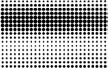 Black Halftone Dotted Texture on White Background – Grunge Comic Style Overlay for Vintage Paper Effect, Retro Pop Art Design Element