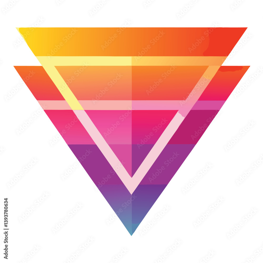 Poster vector abstract design with arrow and checkmark symbols