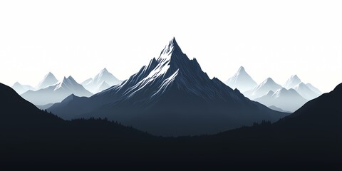 Majestic Mountain Peak Landscape: Snow-Capped Alpine Adventure and Scenic Wilderness Exploration