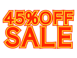 「45%OFFセール」文字