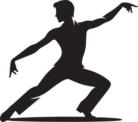 Black and white dancing vector