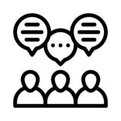 speech bubbles line icon