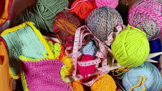 Zipper Opens and Colorful Fabric Rolls Appear Stop Motion