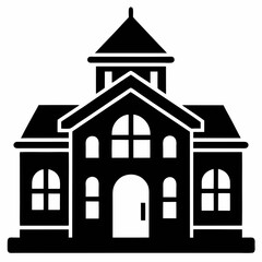 church silhouette vector