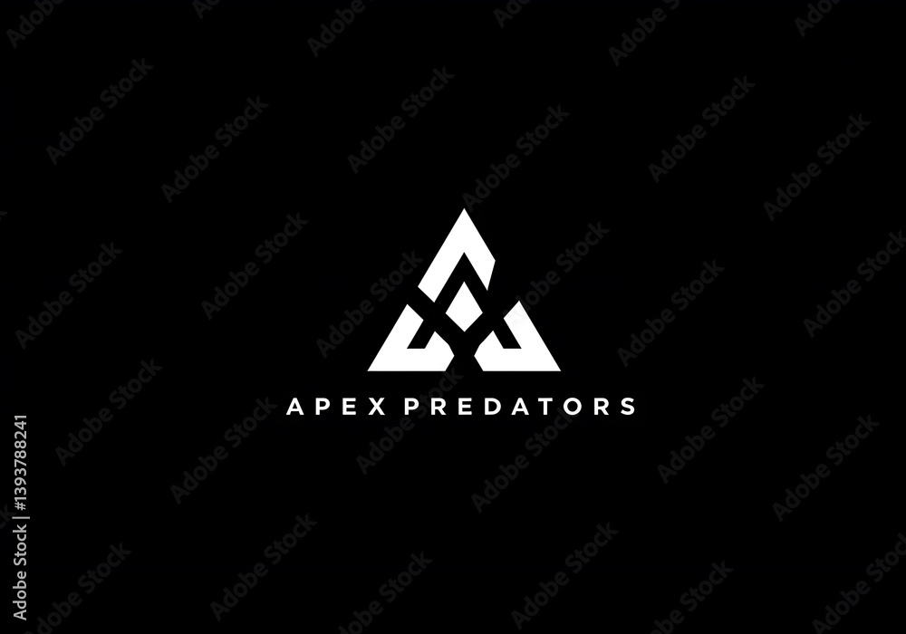 Aufkleber apex predators logo design with geometric triangle in minimalist style