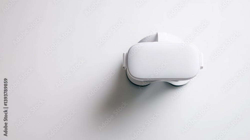 Aufkleber a minimalist shot of a virtual reality headset on a clean white background with enough space around 