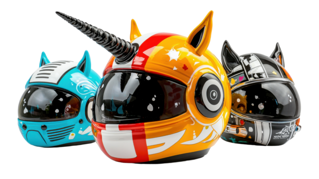 A collection of dynamic and visually captivating helmet designs that blend creativity technology and a sense of adventure inspiring and self expression