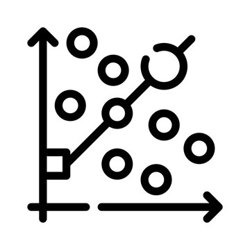 scatter plot line icon