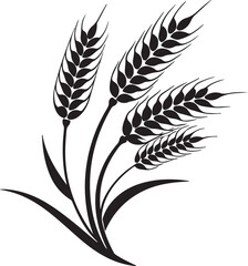 Wheat barley rice icon hand drawn vector design logotype illustrator 