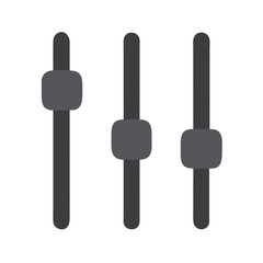 Vertical Sliders Representing Settings or Controls Icon Design