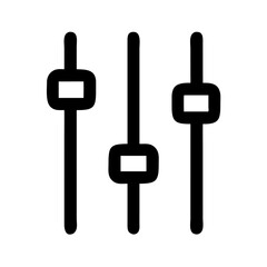 Vertical Sliders Representing Settings or Controls Icon Design