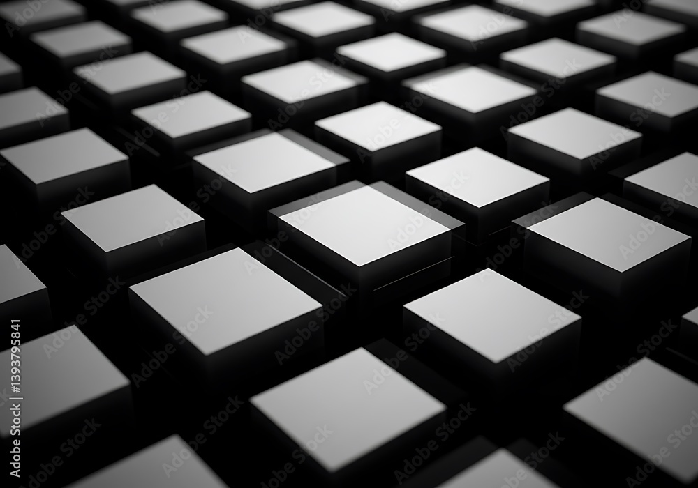 Poster abstract cubes pattern background showing geometric design and shadow effects