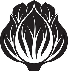 Bok choy silhouette icon on white background..
