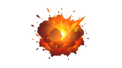 many round explosions of rocket interception blast or anti air gun shell hit or view from above on bang isolated on black - 3D illustration of object