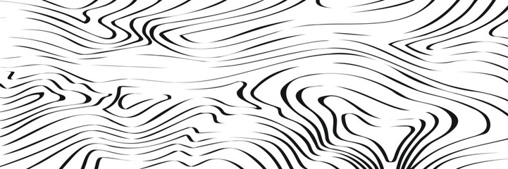 Wood texture imitation, black lines on white background, vector design