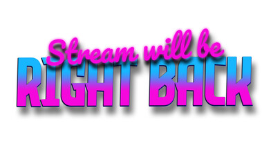 The Stream Will Be Right Back | Stream Overlay | Retrowave Synthwave Overlay 