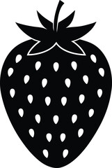 Strawberry Silhouette Icon