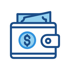 Wallet Icon Representing Payment or Finance Icon Design