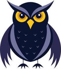 owl on white background