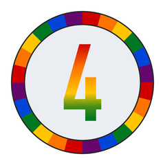 LGBTQ Rainbow Gradient Number 