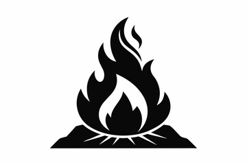 a bonfire design silhouette vector illustration